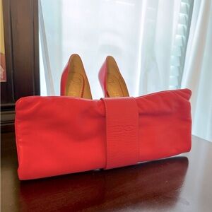 Valentino (Red) clutch , bubble gum color !